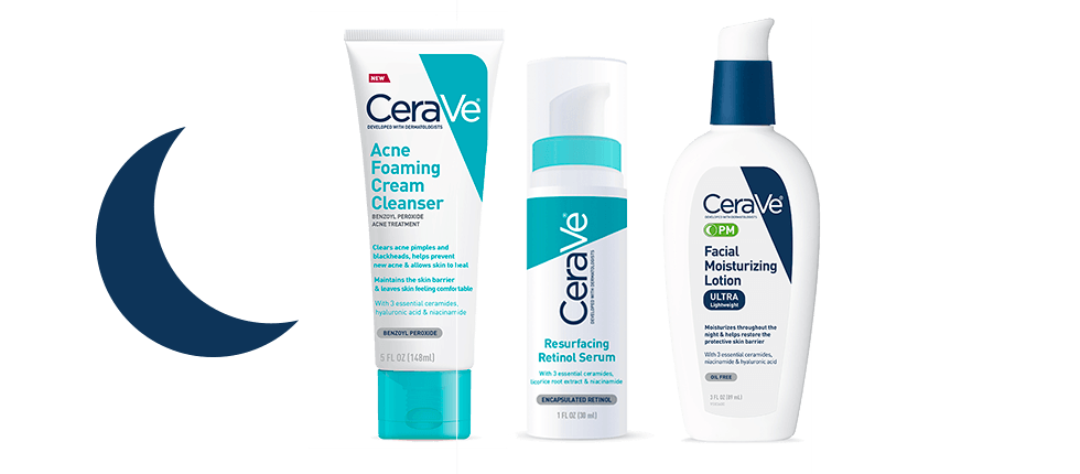 CeraVe Daily Skincare Acne Control Bundle - CeraVe Acne Control Cleanser (8  oz), AM CeraVe Facial Moisturizing Lotion with Sunscreen (2 oz), and PM