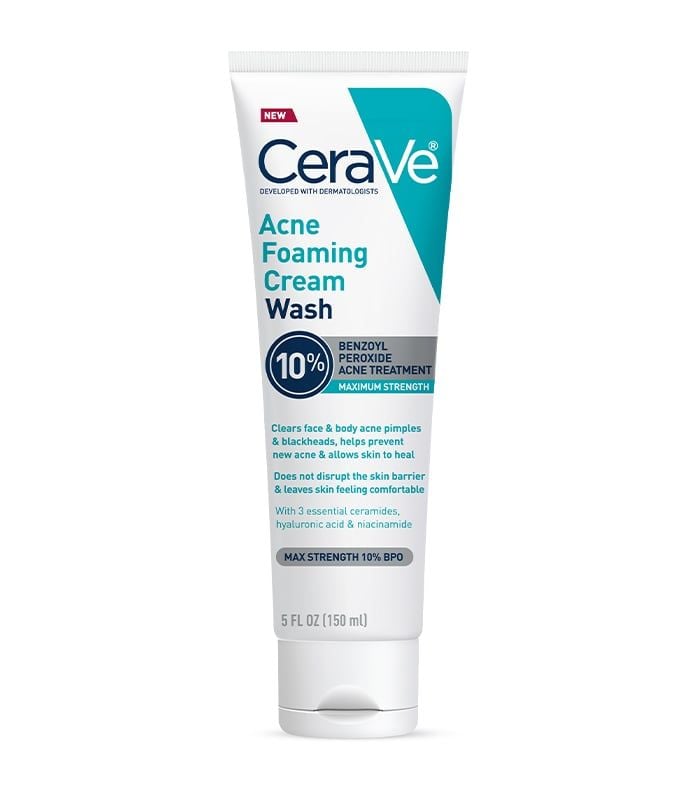CeraVe Acne Skin Care Set, Acne Treatment Face Wash with Benzoyl Peroxide  Retinol Serum AM Face Moisturizer with SPF & PM Face Moisturizer