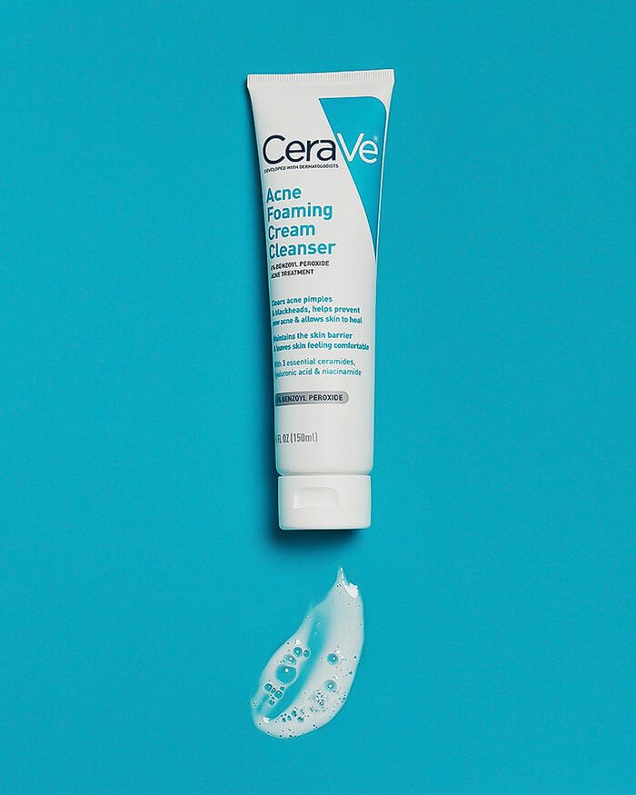 Acne Foaming Cream Cleanser Benzoyl Peroxide Treatment